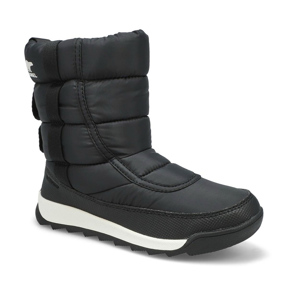 Size 2 Youth Sorel Black Kids Snow Boots